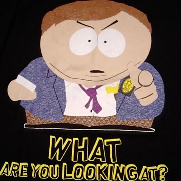 VTG 205 COMEDY CENTRAL WHAT ARE YOU LOOKING AT? SIZE APPROXIMATE XL- L No Tag - Picture 8 of 16